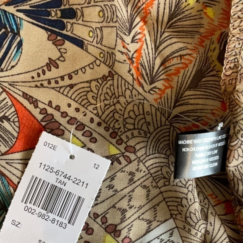 Tan multi color kimono - Picture 6 of 7